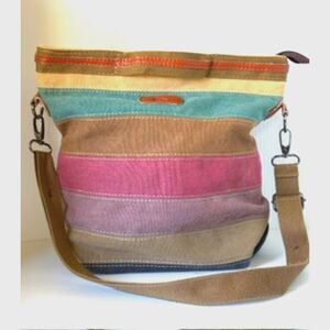 K2 ½½Canvas Boho Multi Colored Crossbody Medium Size